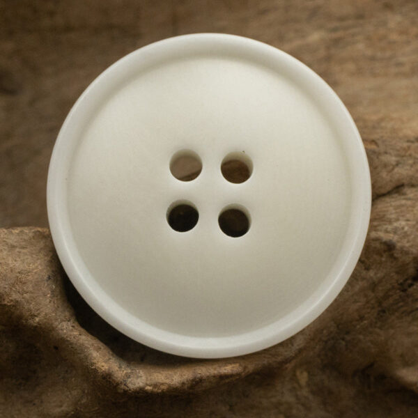 Sustainable Corozo Buttons Slim Edged Ripple 10PCS