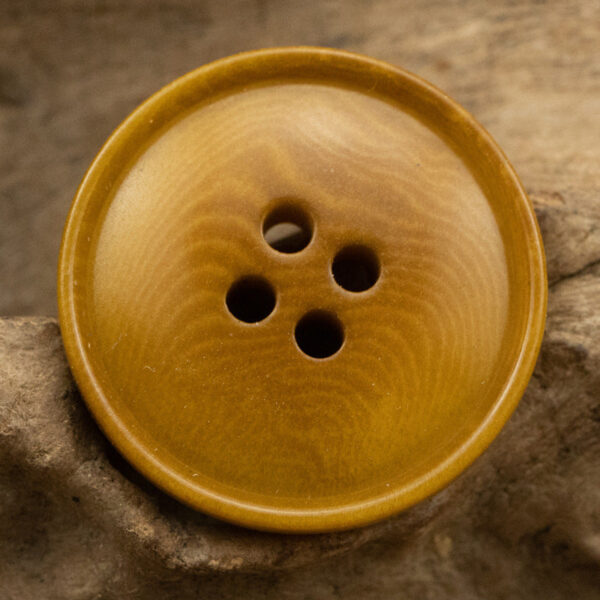 Sustainable Corozo Buttons Slim Edged Ripple 10PCS