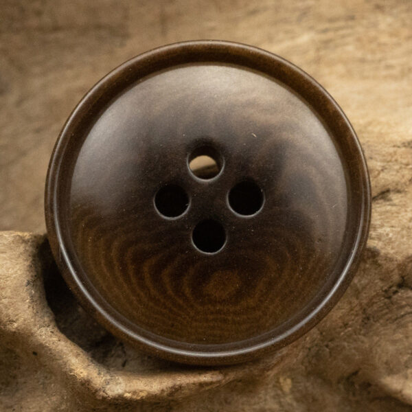 Sustainable Corozo Buttons Slim Edged Ripple 10PCS