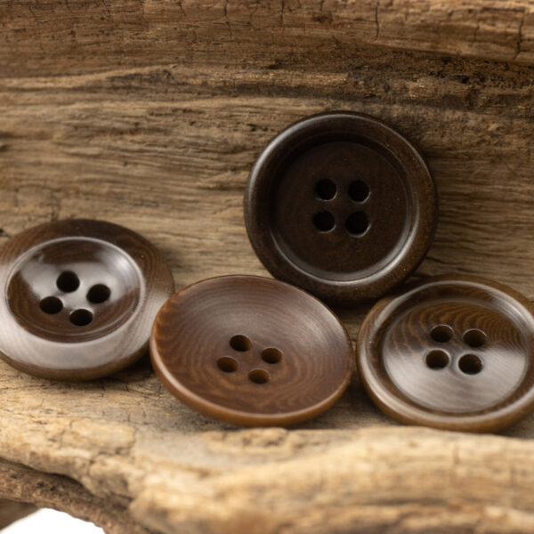Dark Khaki Sustainable Fruit Buttons for Tailors and Designers 10pcs - Image 3