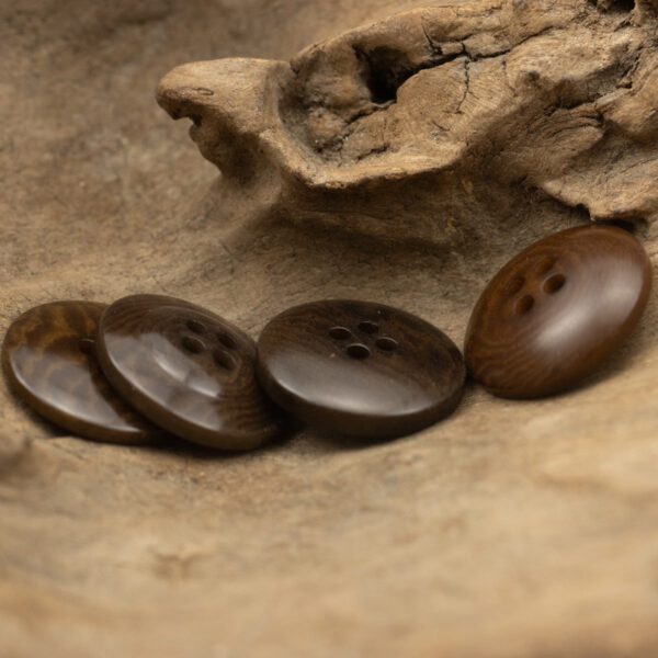 Dark Khaki Sustainable Fruit Buttons for Tailors and Designers 10pcs - Image 2