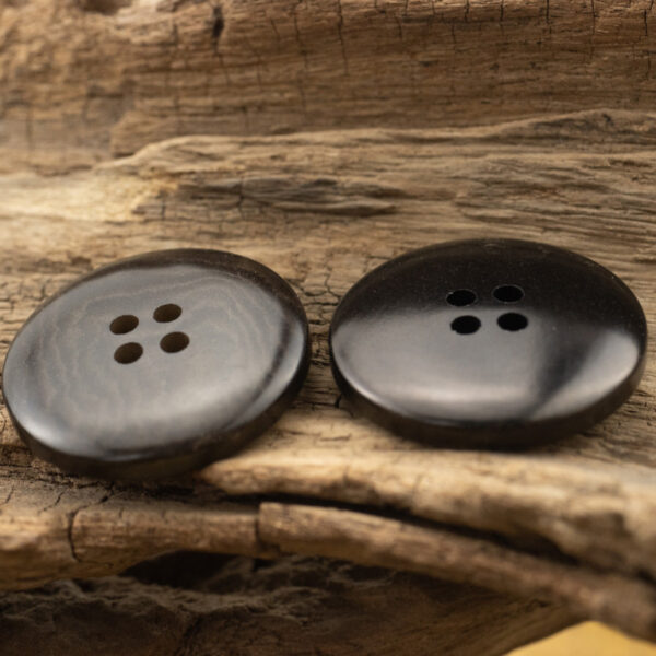 15-25MM Matte Black Brown Eco-Friendly Fruit Buttons 10pcs - Image 2