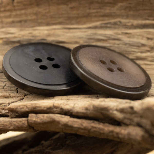 15-25MM Matte Black Brown Eco-Friendly Fruit Buttons 10pcs - Image 3