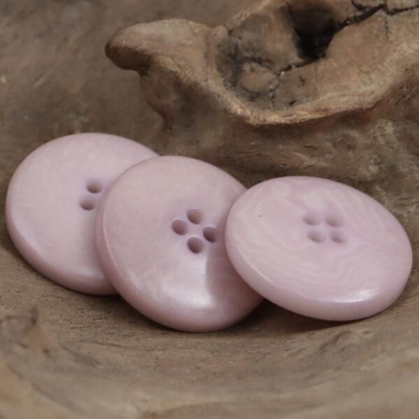 Round Light Pink Natural Corozo Tagua Nut Buttons 10pcs