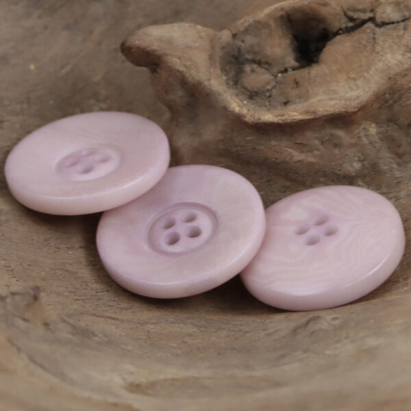 Round Light Pink Natural Corozo Tagua Nut Buttons 10pcs
