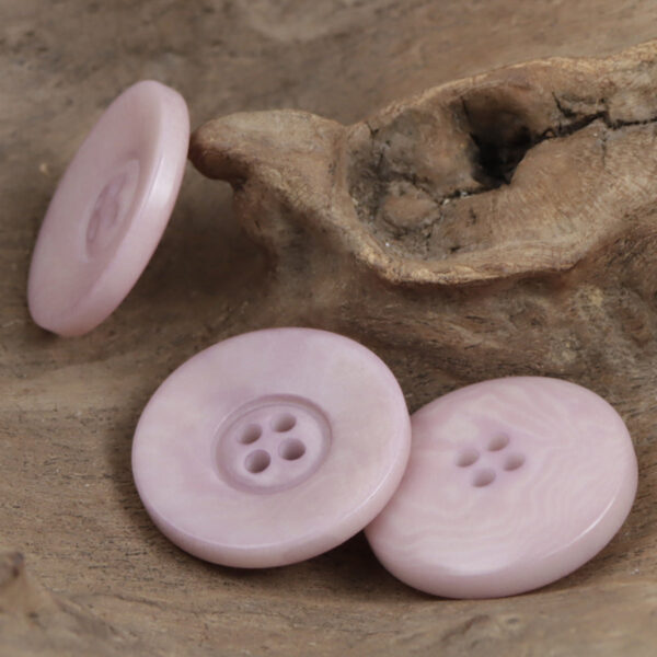 Round Light Pink Natural Corozo Tagua Nut Buttons 10pcs