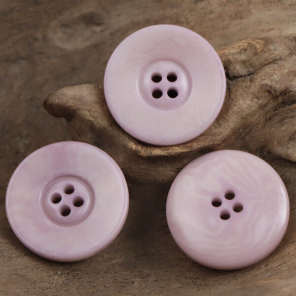 Round Light Pink Natural Corozo Tagua Nut Buttons 10pcs