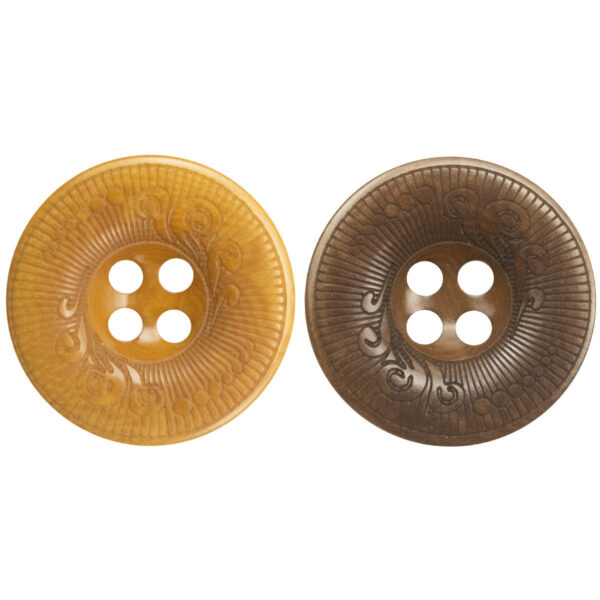 Brown Carved Cloud Tagut Nut Buttons for Japanese Kendo Uniforms 10pcs - Lots of Buttons