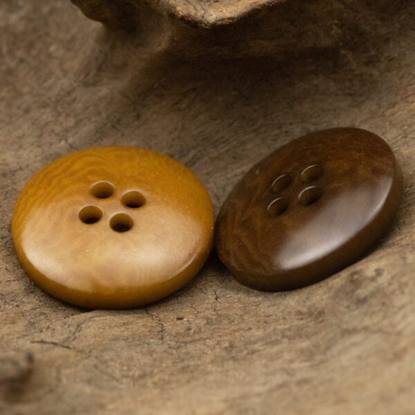 Brown Carved Cloud Tagut Nut Buttons for Japanese Kendo Uniforms 10pcs - Lots of Buttons