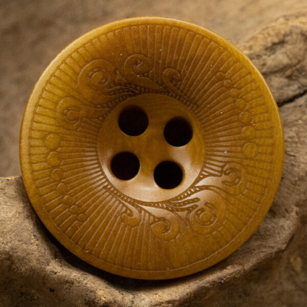 Brown Carved Cloud Tagut Nut Buttons for Japanese Kendo Uniforms 10pcs - Lots of Buttons