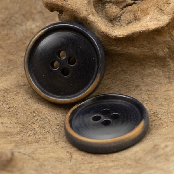 Dark Blue Distressed Burnished Fruit Buttons for Jackets and Suits 10pcs - Image 2