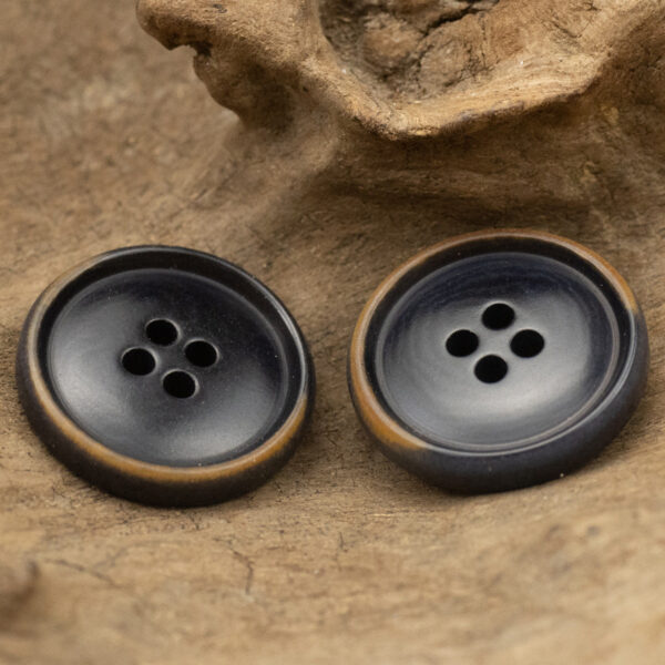Dark Blue Distressed Burnished Fruit Buttons for Jackets and Suits 10pcs - Image 3
