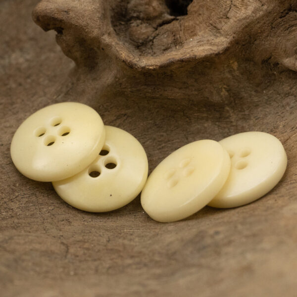 Light Beige Bowl-Shaped Four-Hole Natural Fruit Tagut Nut Buttons 10pcs - Image 2