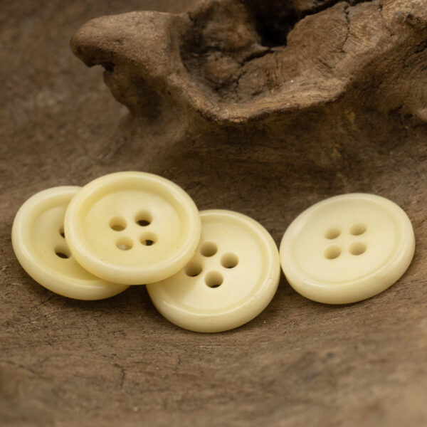 Light Beige Bowl-Shaped Four-Hole Natural Fruit Tagut Nut Buttons 10pcs - Image 3