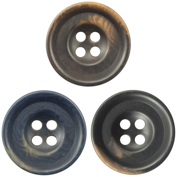 Dark Blue Black Tagut Nut Buttons for Sweater Cardigans 10pcs