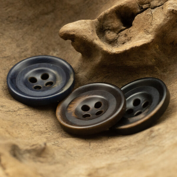 Dark Blue Black Tagut Nut Buttons for Sweater Cardigans 10pcs - Image 3
