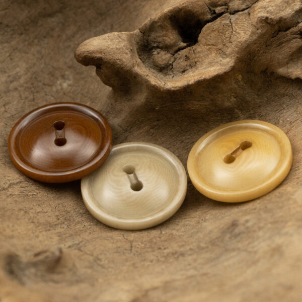 Round 2 Hole Natural Palm Fruit Corozo Buttons 10pcs