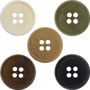 Round 4-Hole Natural Tagut Nut Buttons for Military Green Vests 10pcs - Lots of Buttons