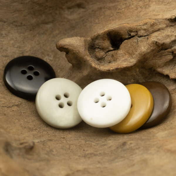 15/20mm Black White Brown Tagut Nut Corozo Buttons 10pcs - Image 2