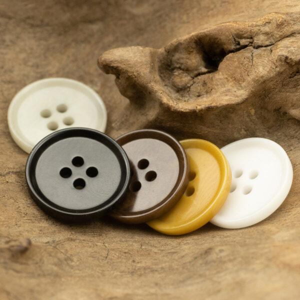 15/20mm Black White Brown Tagut Nut Corozo Buttons 10pcs - Image 3