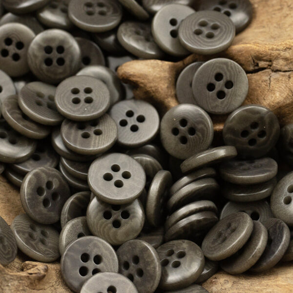 11.5/12.5mm Flat Four-Hole Orange and Gray Fruit Buttons 10pcs - Image 6