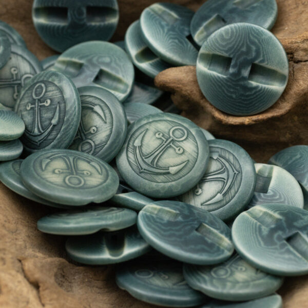 Vintage Nautical Anchor Shaded Fruit Buttons for Woolen Jackets 10pcs - Image 4