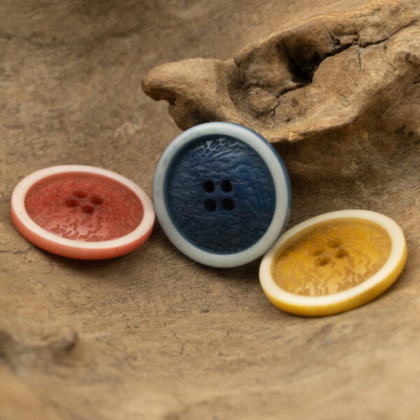 French Vintage Red Yellow Blue Fruit Buttons for Cashmere Cardigans 5pcs - Image 3