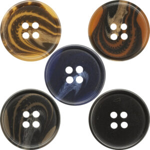 Round Dark Tiger Striped Resin Buttons for Winter Wool Coats - 30pcs - Lots of Buttons