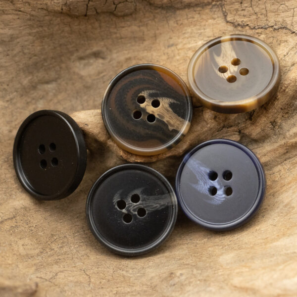 Round Dark Tiger Striped Resin Buttons for Winter Wool Coats - 30pcs - Lots of Buttons