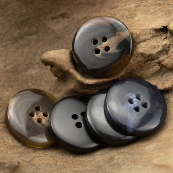 Round Dark Tiger Striped Resin Buttons for Winter Wool Coats - 30pcs - Lots of Buttons
