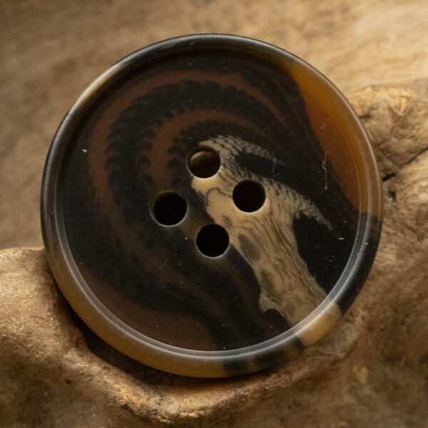 Round Dark Tiger Striped Resin Buttons for Winter Wool Coats - 30pcs - Lots of Buttons