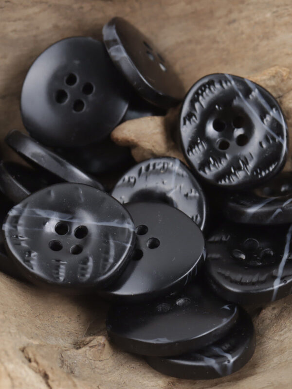 25mm Irregular Coffee Resin Button with Uneven Surface 10pcs - Image 5