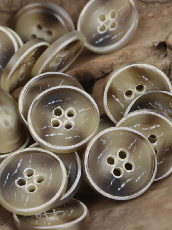 15-28mm Burnt Khaki Four-Hole Resin Buttons 40 Pack - Image 3