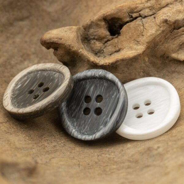 Irregular Resin Buttons Inlaid Triangular Imitated Wood-Grain,20pcs