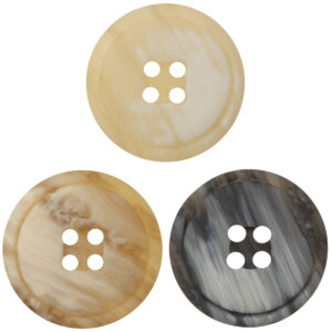 Wood Grain Resin Buttons Phoenix Groove Design for Linen Shirts 30pcs - Lots of Buttons