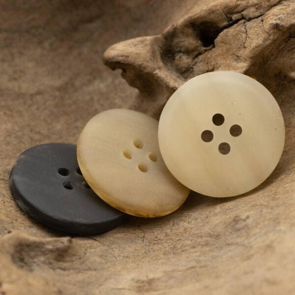 Wood Grain Resin Buttons Phoenix Groove Design for Linen Shirts 30pcs - Lots of Buttons