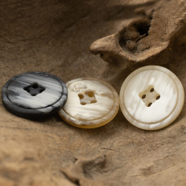 Wood Grain Resin Buttons Phoenix Groove Design for Linen Shirts 30pcs - Lots of Buttons