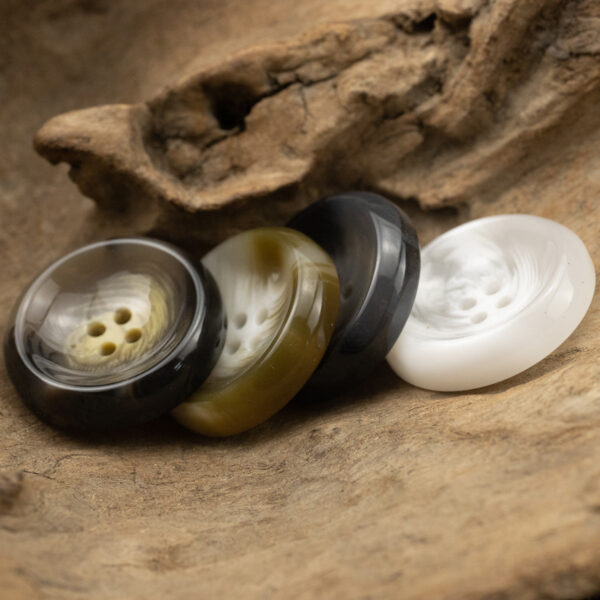 Round 4 Hole Bowl-Shaped Resin Buttons for Suits,20PCS