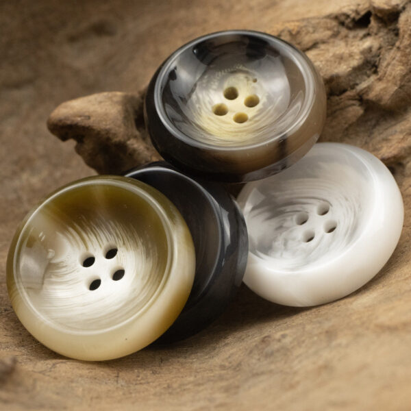 Round 4 Hole Bowl-Shaped Resin Buttons for Suits,20PCS