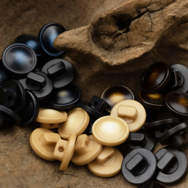 11.5mm Blue Yellow Brown Resin Shirt Buttons with Shank 60 Pack - Lots of Buttons
