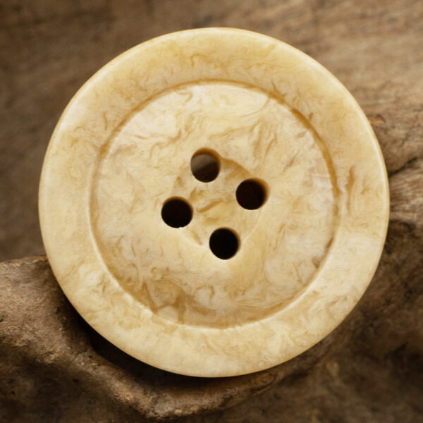 Wide-Brim Marble Texture Milky Coffee-Colored Resin Buttons 20pcs - Image 5