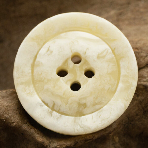 Wide-Brim Marble Texture Milky Coffee-Colored Resin Buttons 20pcs - Image 4