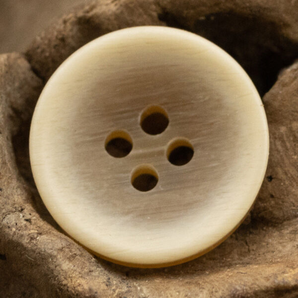 11.5mm Matte Bowl-Shaped Light Yellow Black Resin Buttons 40 Pack - Image 4