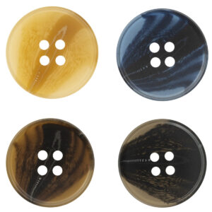 15-30mm River Pattern Black Khaki Dark Blue Resin Buttons 40 Pack