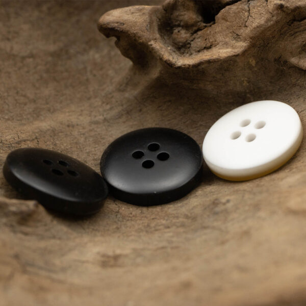 Gradient Dark Blue Crescent Pattern Flat Resin Buttons for Knitwear 30pcs - Image 2