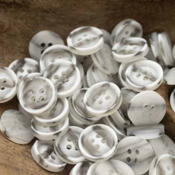 10/11.5mm Resin Buttons for Beach-Style Gray Shirts 40 Pack - Image 5