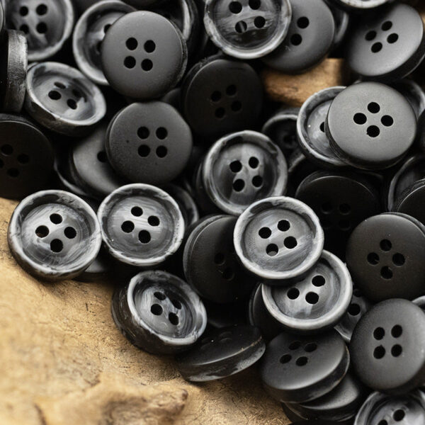 10/11.5mm Resin Buttons for Beach-Style Gray Shirts 40 Pack - Image 6