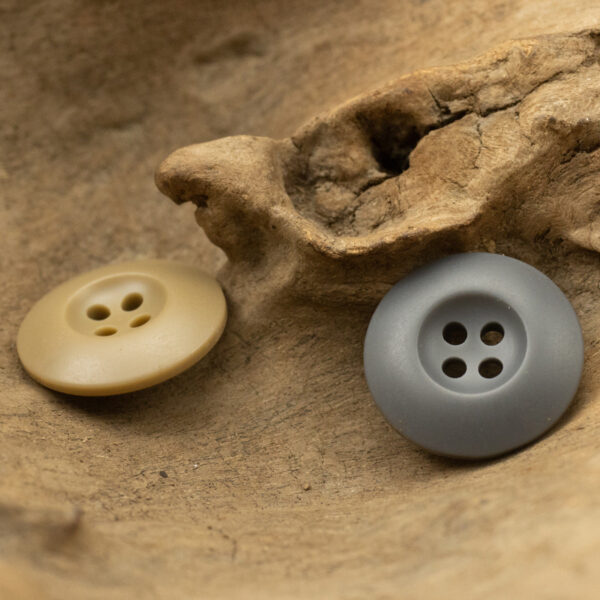 Khaki and Gray 4 Hole Resin Buttons for Jackets Casual Pants 40 Pack - Image 2
