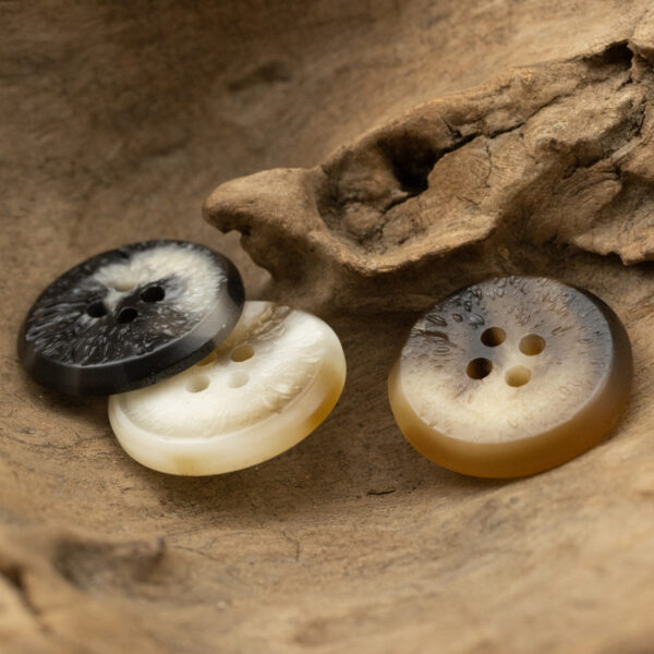 Black, White and Brown Uneven Surface Resin Buttons 30 Pack - Image 2