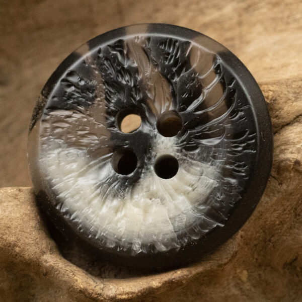 Black, White and Brown Uneven Surface Resin Buttons 30 Pack - Image 6